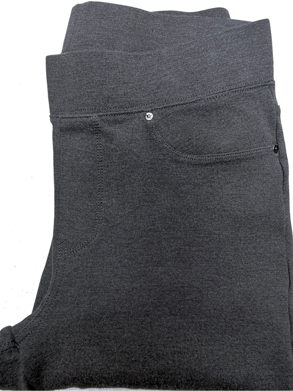 Seven7 Knit Pants Women’s M Charcoal Gray Elastic Waist Stretch 30” EUC